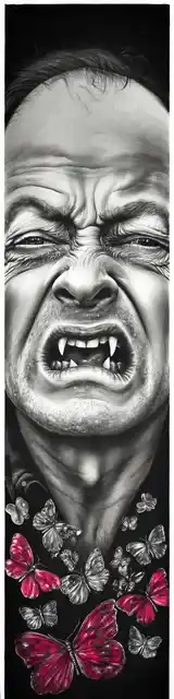 Free vampire bookmark featuring a whining vampire